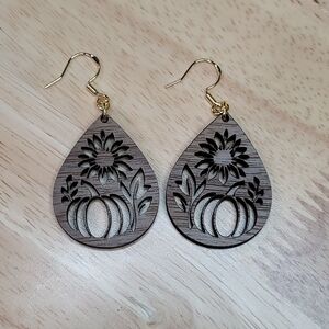 Elegant Brown Teardrop Earrings